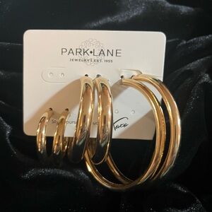 Park Lane Elegant Gold Hoop Earrings Set